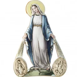 Palais du Rosaire Magnet de la Vierge Miraculeuse en bois^ Magnet
