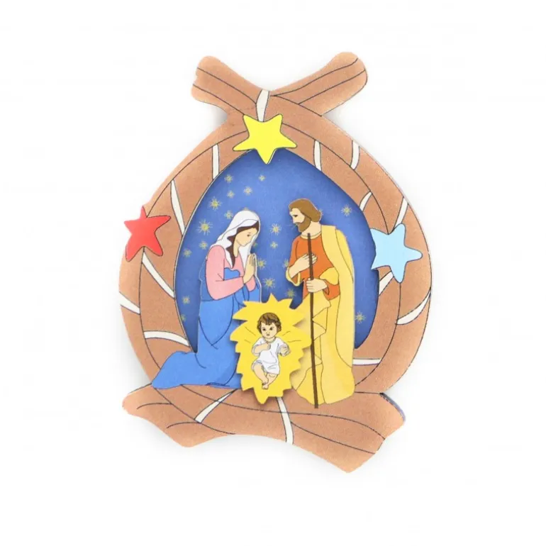 Palais du Rosaire Magnet de Noël illustré avec la Sainte Famille^ Magnet