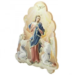 Palais du Rosaire Magnet doré en relief de Marie qui Défait les Noeuds^ Magnet