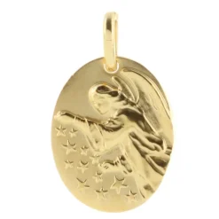 Palais du Rosaire Médaille Ange Semeur d'étoiles en Plaqué Or^ Médaille Et Croix Plaqué Or