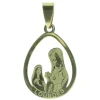 Palais du Rosaire Médaille Apparition de Lourdes en acier doré^ Médaille De Lourdes | Médaille Et Croix Métal