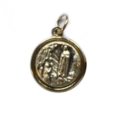 Palais du Rosaire Médaille Apparition de Lourdes et Visage Sainte Vierge Marie de 15 mm^ Médaille Et Croix Métal