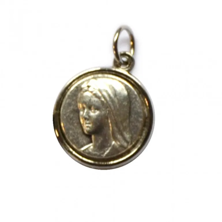 Palais du Rosaire Médaille Apparition de Lourdes et Visage Sainte Vierge Marie de 15 mm^ Médaille Et Croix Métal