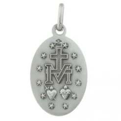 Palais du Rosaire Médaille Argent de la Vierge Miraculeuse 20mm^ Médaille Et Croix Argent