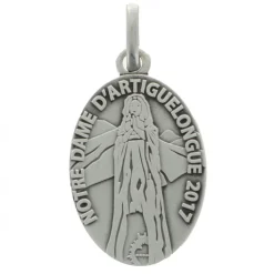 Palais du Rosaire Médaille argent Notre-Dame Artiguelongue^ Médaille De La Vierge | Médaille Et Croix Argent