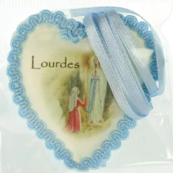 Palais du Rosaire Médaille berceau et coeur en tissu bleu^ Baptême | Médaille De Berceau