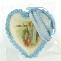 Palais du Rosaire Médaille berceau et coeur en tissu bleu^ Baptême | Médaille De Berceau