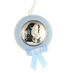 Palais du Rosaire Médaille de berceau en métal argenté^ Baptême | Médaille De Berceau