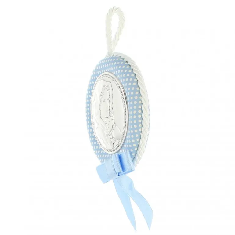 Palais du Rosaire Médaille de berceau en métal argenté^ Baptême | Médaille De Berceau
