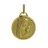 Palais du Rosaire Médaille de la Vierge à l'enfant en Plaqué Or 18mm^ Médaille Et Croix Plaqué Or
