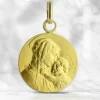 Palais du Rosaire Médaille de la Vierge à l'Enfant Or 16mm^ Baptême | Communion