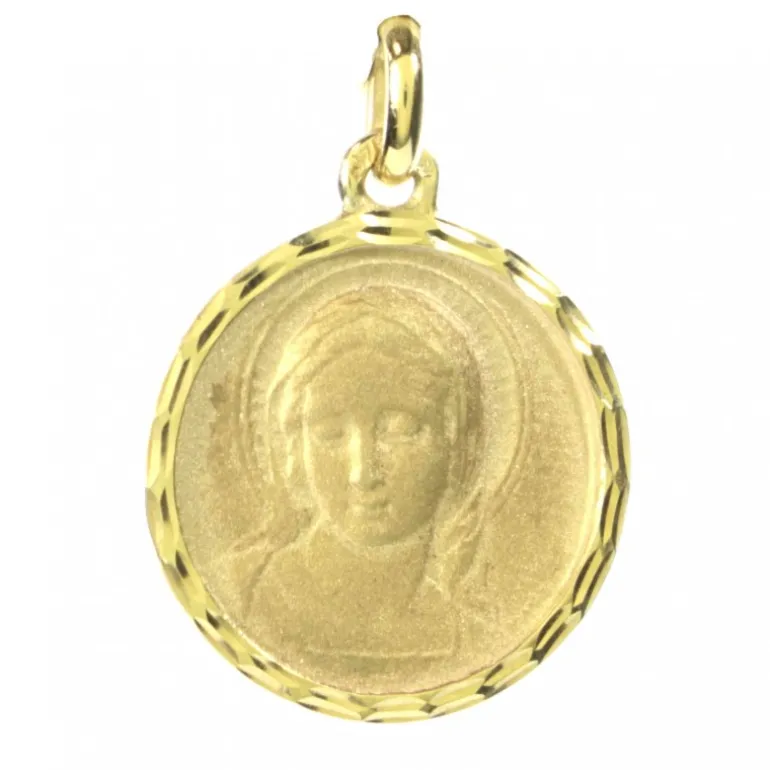 Palais du Rosaire Médaille de la Vierge Amabilis en or 9K 17mm^ Médaille Et Croix Or