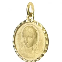 Palais du Rosaire Médaille de la Vierge Amabilis en or 9K 17mm^ Médaille Et Croix Or