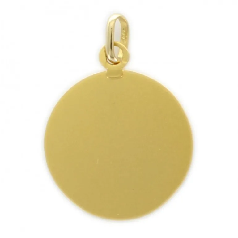 Palais du Rosaire Médaille de la Vierge Couronnée en or 18 carats - Gravure Offerte - 20 mm^ Médaille De La Vierge | Médaille Et Croix Or