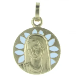 Palais du Rosaire Médaille de la Vierge Marie en métal doré^ Médaille De La Vierge | Médaille Et Croix Métal