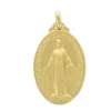 Palais du Rosaire Médaille de la Vierge Miraculeuse en plaqué or de 32 mm^ Communion | Médaille Miraculeuse