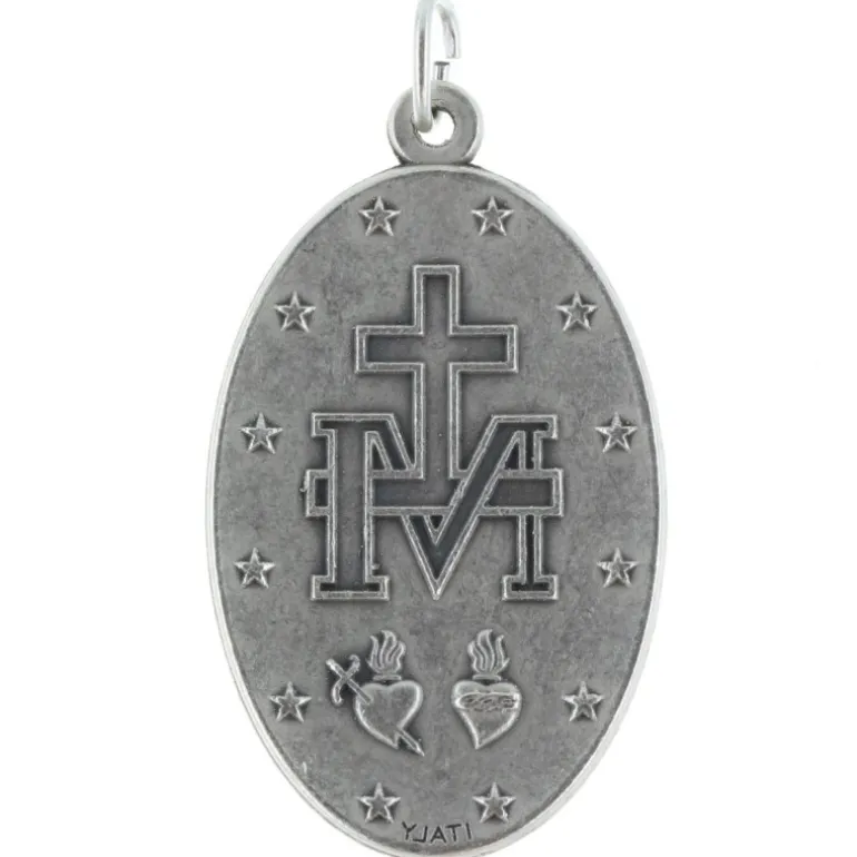 Palais du Rosaire Médaille de la Vierge Miraculeuse lumineuse en métal 4cm^ Médaille Miraculeuse | Médaille Et Croix Métal