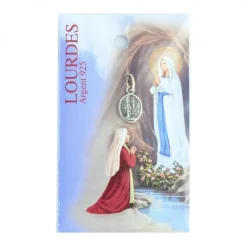 Palais du Rosaire Médaille de l'Apparition de Lourdes en argent de 20mm^ Médaille De Lourdes | Médaille Et Croix Argent