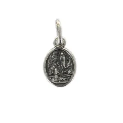 Palais du Rosaire Médaille de l'Apparition de Lourdes en argent de 20mm^ Médaille De Lourdes | Médaille Et Croix Argent