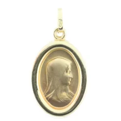 Palais du Rosaire Médaille de l'Apparition Lourdes en Or, double face 23 mm^ Communion | Médaille De Lourdes