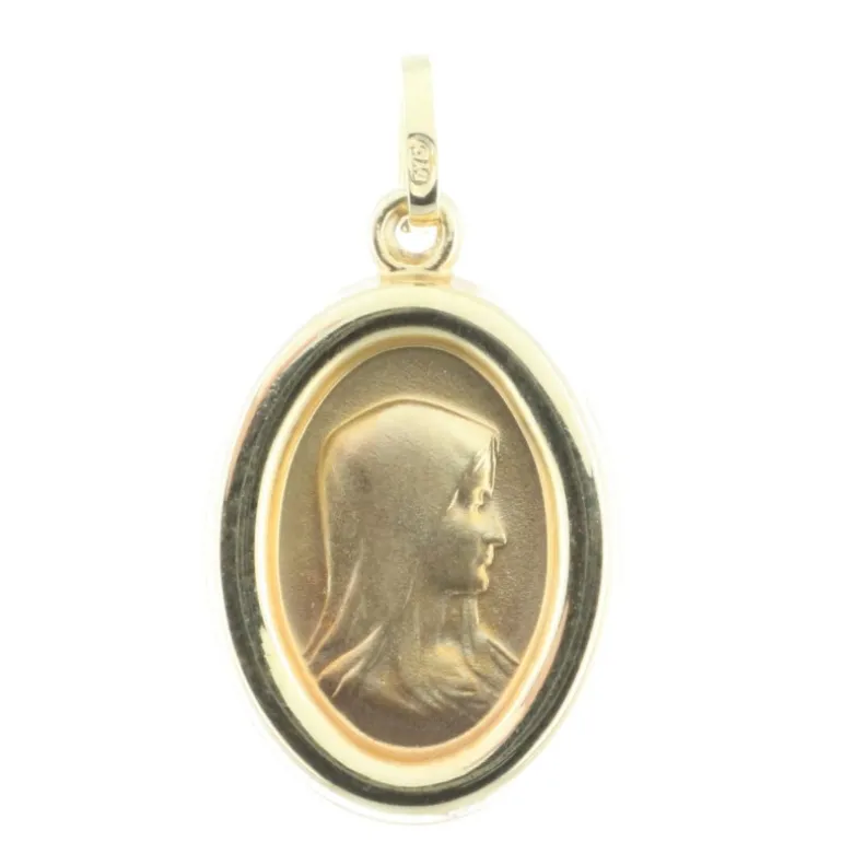 Palais du Rosaire Médaille de l'Apparition Lourdes en Or, double face 23 mm^ Communion | Médaille De Lourdes