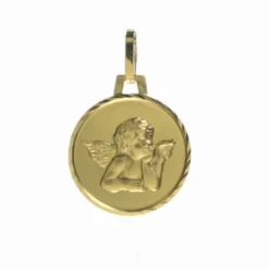 Palais du Rosaire Médaille de l'Archange Raphaël en Or 18 carats de 14mm^ Médaille Et Croix Or