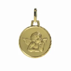 Palais du Rosaire Médaille de l'Archange Raphaël en Or 18 carats de 14mm^ Médaille Et Croix Or