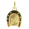 Palais du Rosaire Médaille de Lourdes en Plaqué Or en forme de Fer à cheval^ Médaille Et Croix Plaqué Or