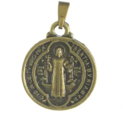 Palais du Rosaire Médaille de Saint Benoit en métal imitation bronze^ Médaille De Saint | Médaille Et Croix Métal