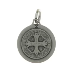 Palais du Rosaire Médaille de Saint Benoit en Argent 16mm^ Médaille Et Croix Argent
