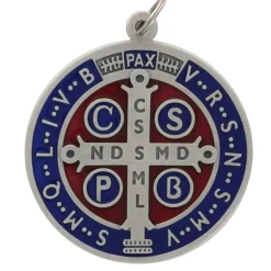 Palais du Rosaire Médaille de Saint Benoît 100mm émaillée bicolor^ Médaille De Saint | Médaille Et Croix Métal