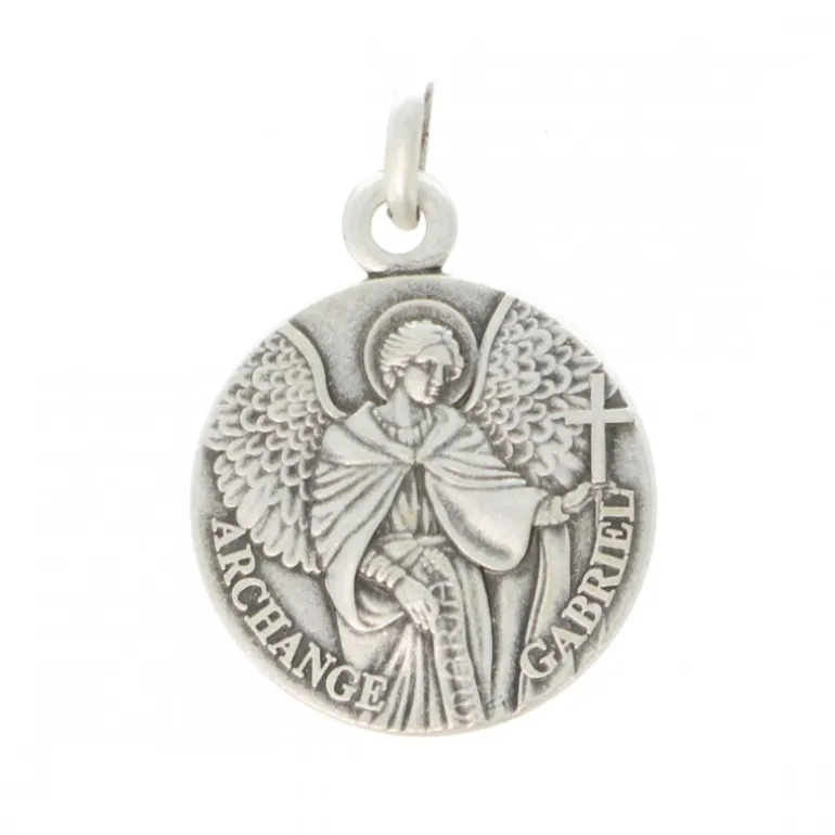 Palais du Rosaire Médaille de Saint Gabriel en Argent de 16mm^ Médaille Et Croix Argent