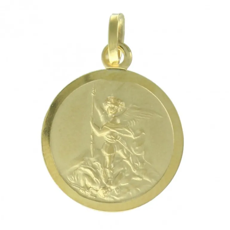 Palais du Rosaire Médaille de Saint Michel en Or 9 carats 16mm^ Profession | Communion