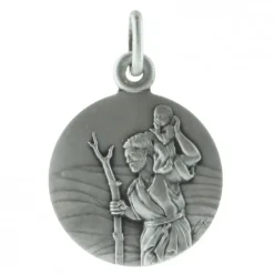 Palais du Rosaire Médaille de Saint-Christophe en Argent 20mm^ Médaille Et Croix Argent