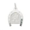 Palais du Rosaire Médaille en Argent de l'Apparition de Lourdes dans un fer à cheval avec Gravure Personnalisée^ Médaille De Saint | Médaille De Lourdes