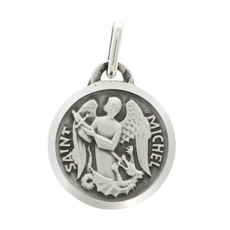 Palais du Rosaire Médaille en argent de Saint-Michel de 16mm^ Médaille Et Croix Argent