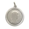 Palais du Rosaire Médaille en argent double face Vierge de profil et Apparition 25 mm^ Médaille De La Vierge | Médaille Et Croix Argent