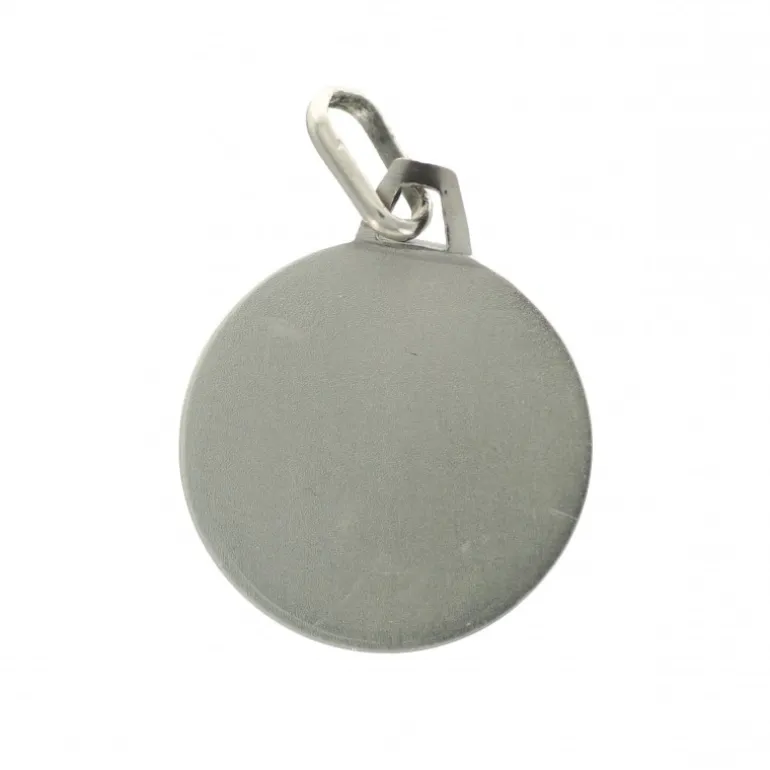 Palais du Rosaire Médaille en argent d'un Ange avec une Colombe 16mm^ Médaille Et Croix Argent