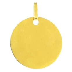 Palais du Rosaire Médaille en or 18 carats avec croix gravée "je crois en Toi" 18mm 1,32g^ Baptême | Communion