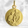 Palais du Rosaire Médaille en Or 9 carats de la Sainte Famille 18mm avec Gravure Personnalisée^ Baptême | Communion