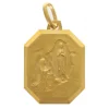 Palais du Rosaire Médaille en plaqué or double face Vierge de profil et Apparition 20 mm^ Médaille De Lourdes | Médaille Et Croix Plaqué Or