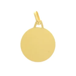 Palais du Rosaire Médaille en plaqué or 16mm avec Vierge de profil avec Gravure Personnalisée^ Médaille Et Croix Plaqué Or