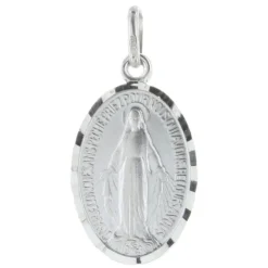 Palais du Rosaire Médaille Miraculeuse en Argent et bords diamantés 20mm^ Médaille Et Croix Argent