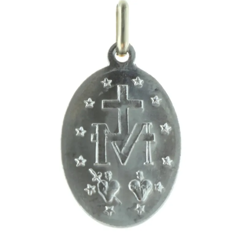 Palais du Rosaire Médaille Miraculeuse en métal argenté^ Médaille Miraculeuse | Médaille Et Croix Métal