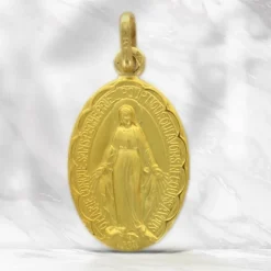 Palais du Rosaire Médaille Miraculeuse en or de 19 mm^ Baptême | Communion