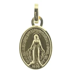 Palais du Rosaire Médaille Miraculeuse en Or 10 mm, bords polis 9 carats^ Communion | Médaille Miraculeuse