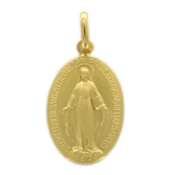 Palais du Rosaire Médaille Miraculeuse en or 17 mm 9 carats^ Baptême | Communion