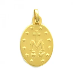 Palais du Rosaire Médaille Miraculeuse en or 17mm 18 carats 0,86g^ Communion | Médaille Miraculeuse