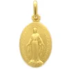Palais du Rosaire Médaille Miraculeuse en plaqué or 15 mm^ Médaille Miraculeuse | Médaille Et Croix Plaqué Or