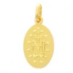 Palais du Rosaire Médaille Miraculeuse en plaqué or 15 mm^ Médaille Miraculeuse | Médaille Et Croix Plaqué Or